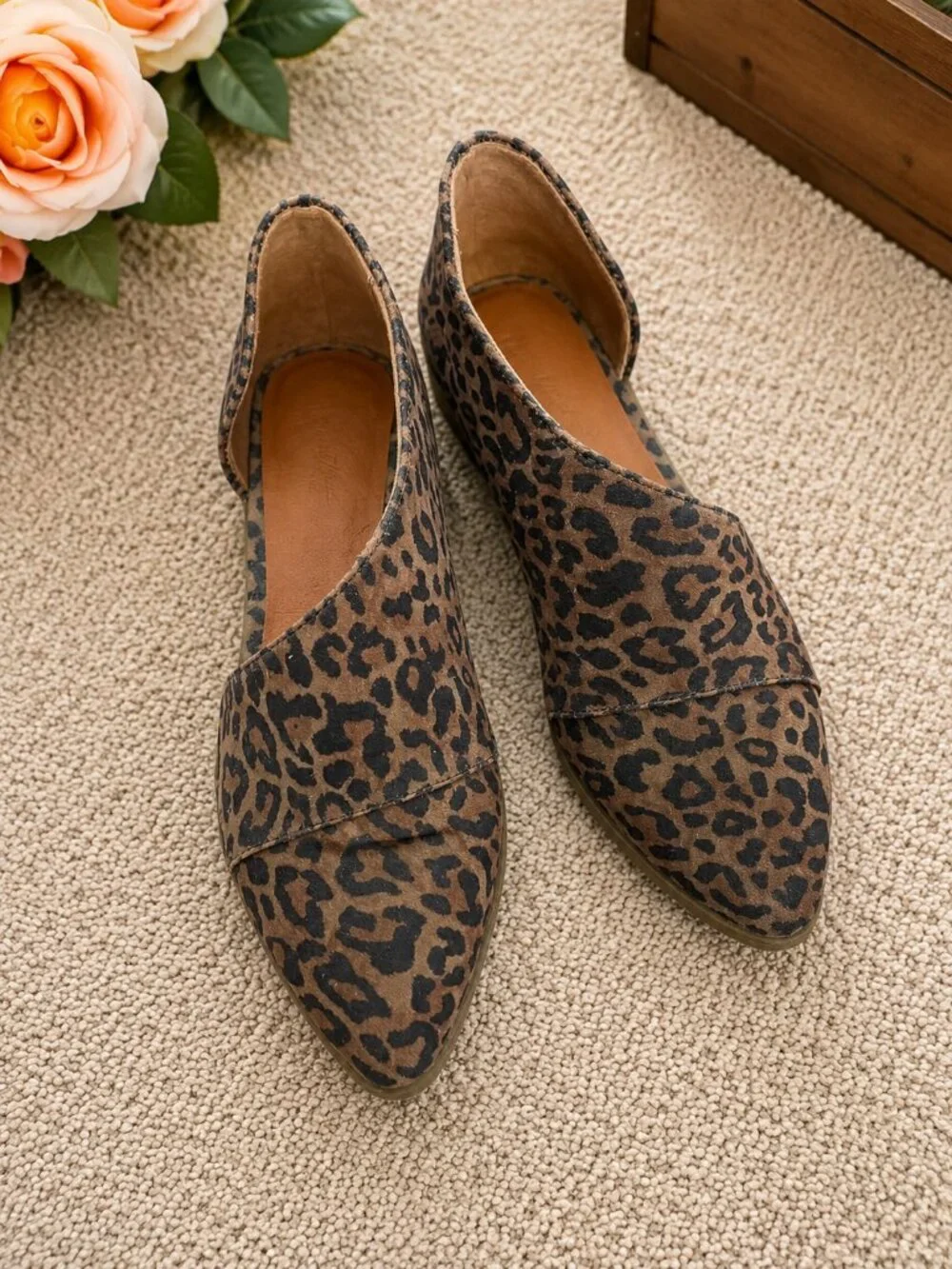 Universal Thread Leopard Print Ankle Booties Size 8 Block Heel